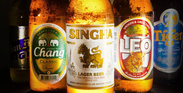 Las marcas más consumidas de cerveza en Tailandia son Chang, Singha y Leo
