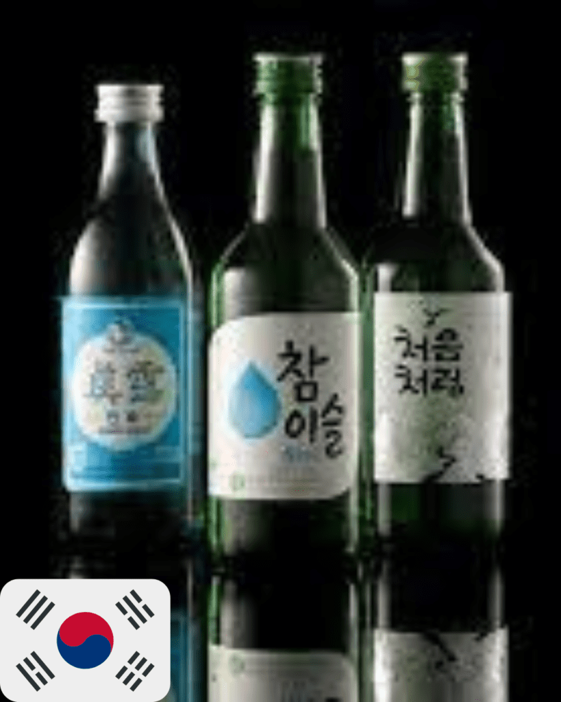 Soju, bebida típica de Corea