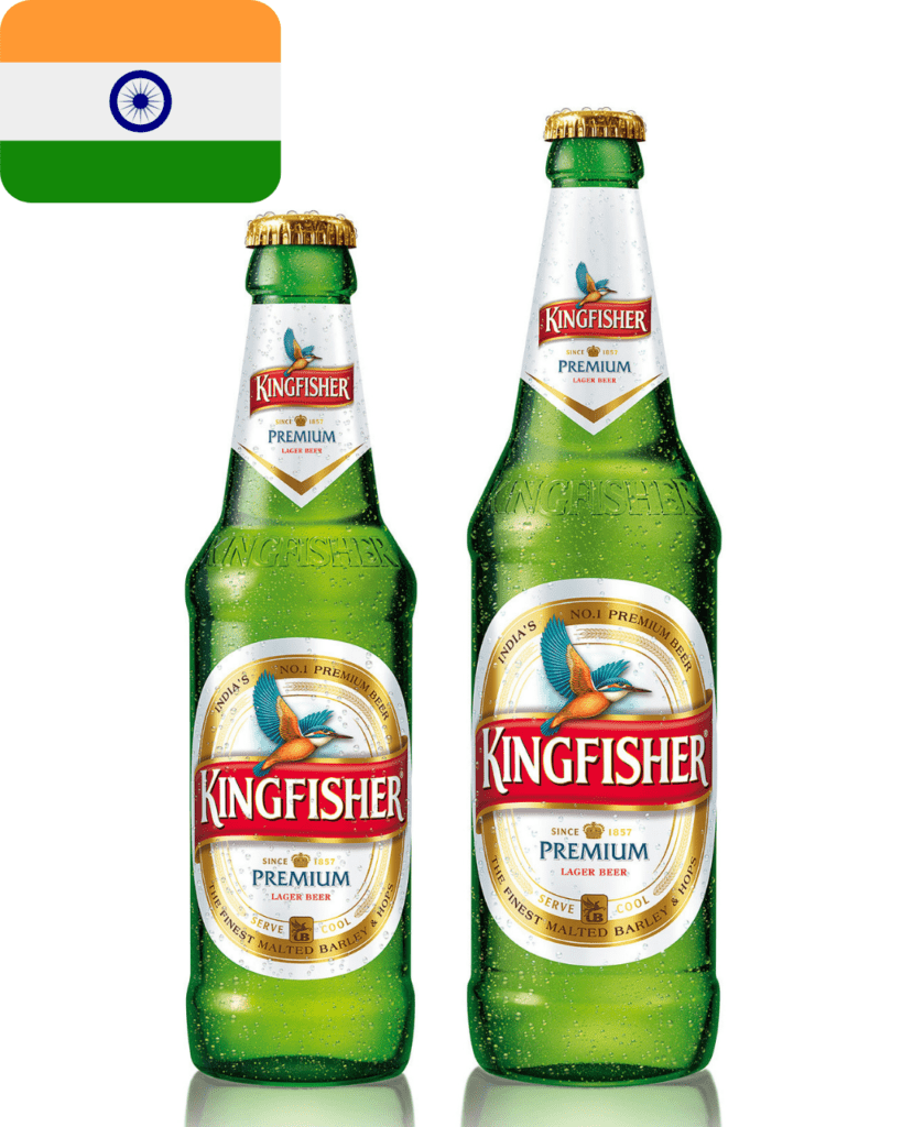 Kingfisher, cerveza lager de origen indio
