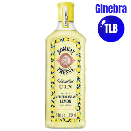 Bombay Citron Pressé Premium Distilled Lemon Flavoured Gin, Ginebra infusionada al vapor con los mejores limones del Mediterráneo, 37,5 % vol., 70 cl / 700 ml
