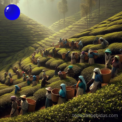Plantaciones de té, gente trabajando
