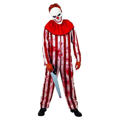 Disfraz Payaso para hombres, adulto, Jumpsuit con máscara, Oficial Rubies, para Halloween